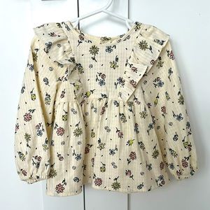Zara Toddler Flower Blouse size: 3-4 years